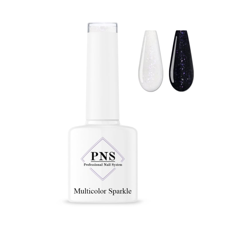 PNS No Wipe Topcoat: Multicolor Sparkle 7ml