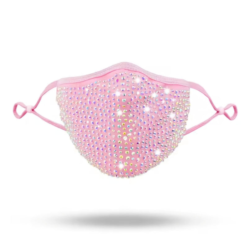 PNS Face Mask Roze met diamantjes
