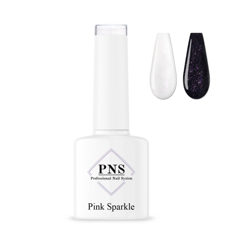 PNS No Wipe Topcoat: Pink Sparkle 7ml