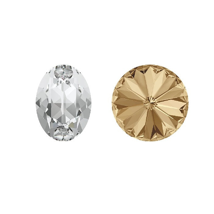 Aurora Kristals Aurora Oval A4120 Crystal Golden Shadow 6x4mm