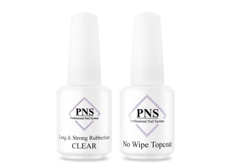 PNS CombiDeal  Long & Strong Clear + No Wipe Topcoat 30ml