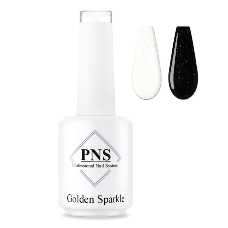 PNS No Wipe Topcoat: Golden Sparkle 15ml