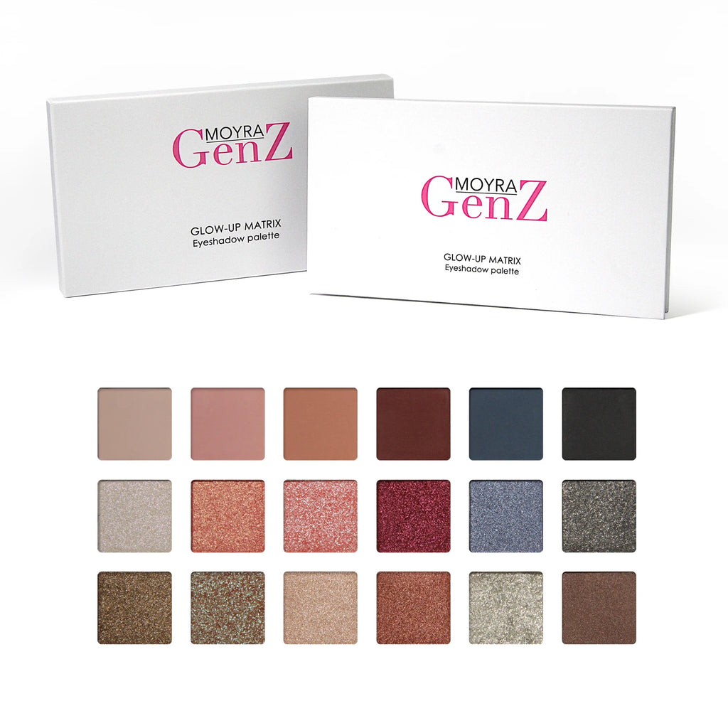 GenZ make-up GenZ Glow-up Matrix Eyeshadow Powder Palette (18 colors)
