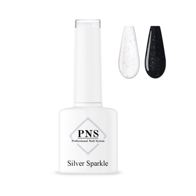 PNS No Wipe Topcoat: Silver Sparkle 7ml