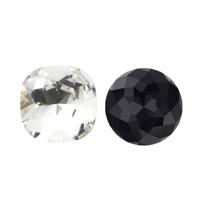 Aurora Kristals Aurora Round Square A4470 Jet 6mm