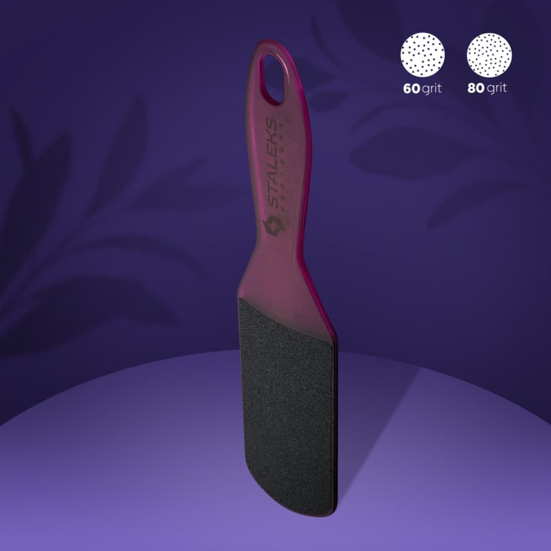 Staleks Plastic Pedicure Foot File Expert 10 Type 1 60/80 Grit (AE 10/1) Purple