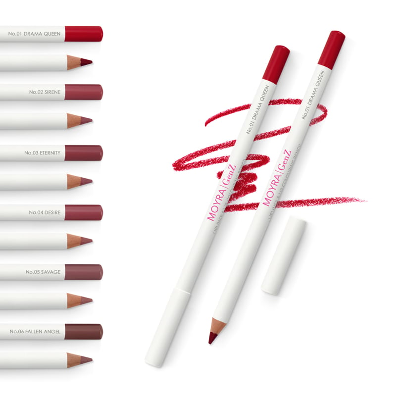 GenZ make-up GenZ Lipliner & Lip colouring pencil No.01 Drama Queen