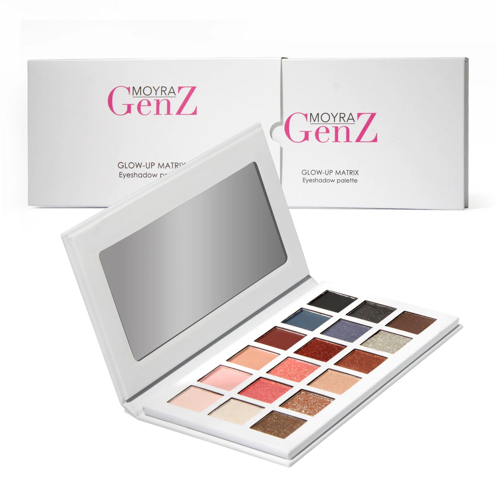 GenZ make-up GenZ Glow-up Matrix Eyeshadow Powder Palette (18 colors)