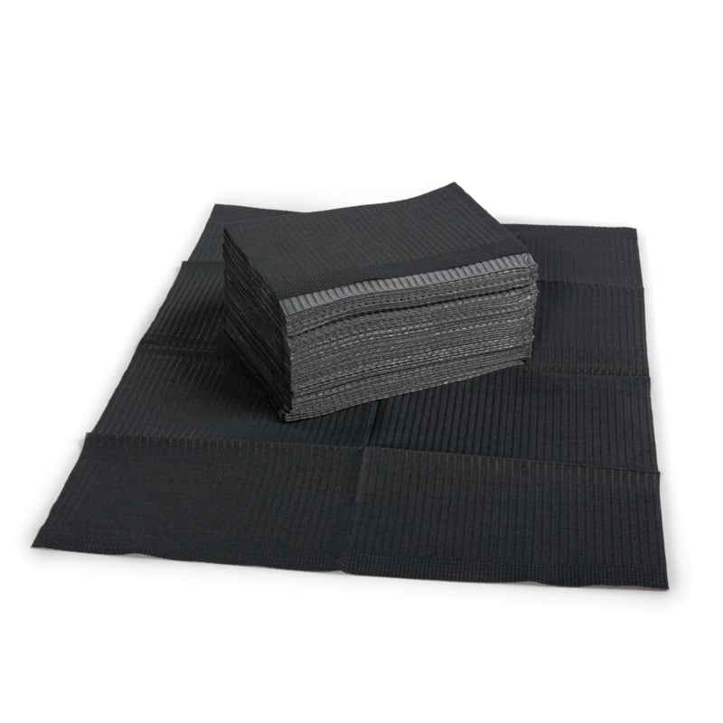 PNS Dental Bibs / Table Towels Black 125stuks