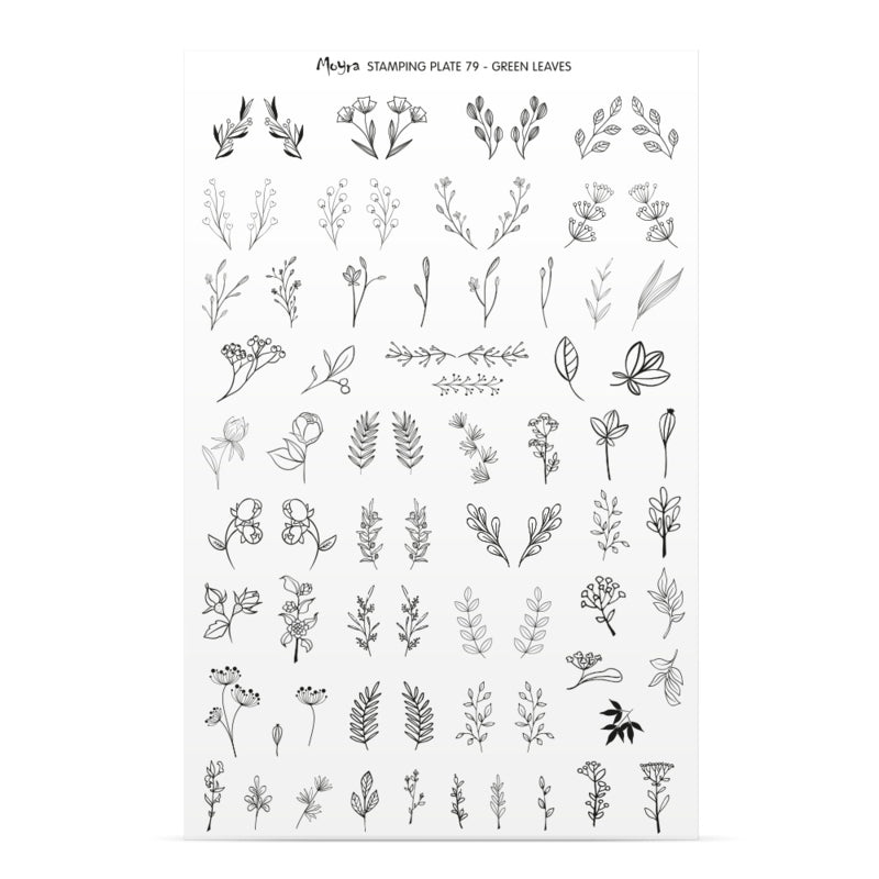 Moyra Stamping Plate 79 Green Leaves