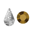 Aurora Crystals Aurora Pearshape A4300 Crystal Dorado 8x5mm