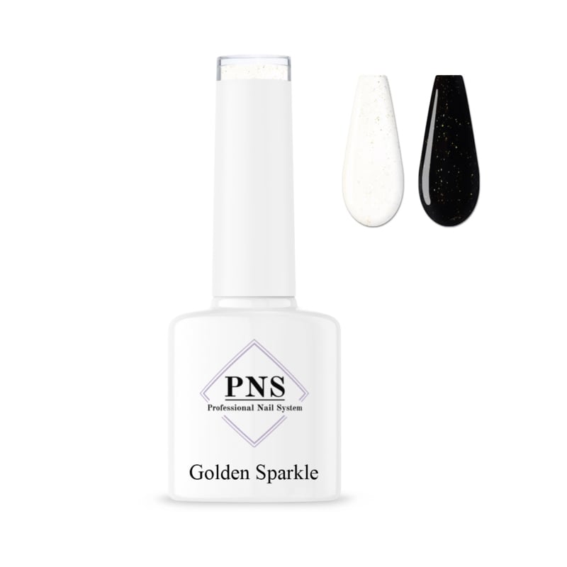 PNS No Wipe Topcoat: Golden Sparkle 7ml