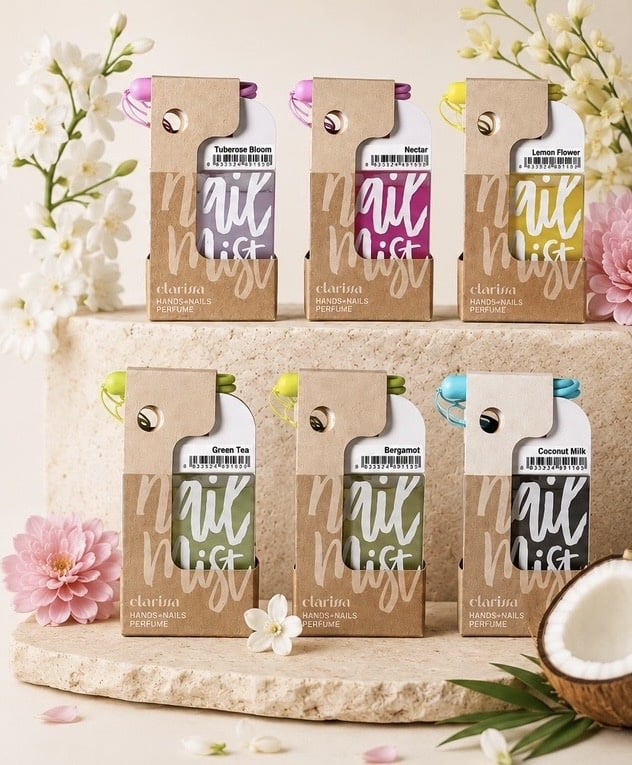 NEW !!! Nail Mist Display with 6 NEW SCENTS