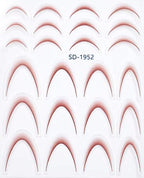 PNS Sticker Smile Line sd-1952 brown/red