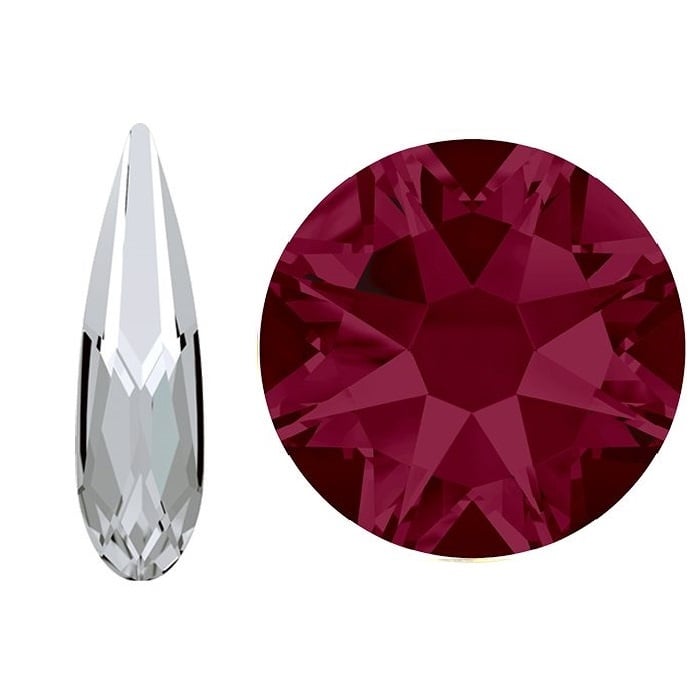 Aurora Crystals Aurora Raindrop A4331 Ruby 10x3mm