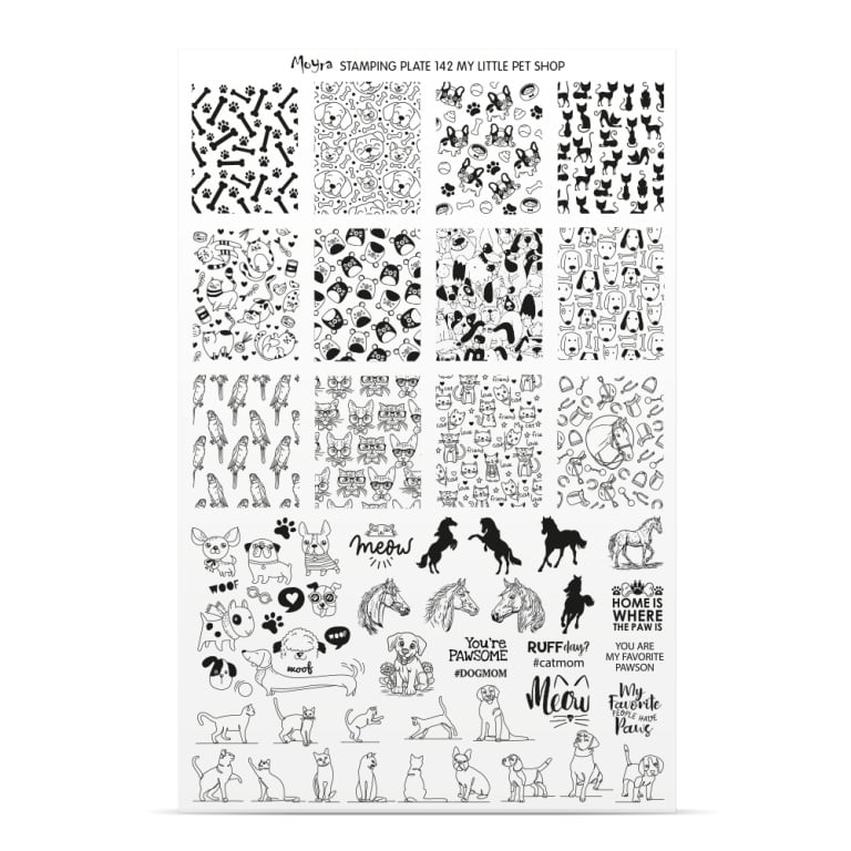 Moyra Stamping Plate 142 My Little Pet Shop