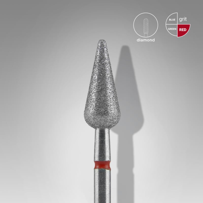 Staleks Diamond Nail Bit "Pointed Pear" FA100R050/12