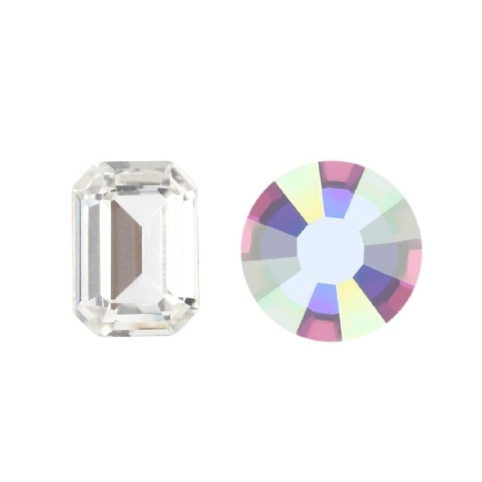Aurora Kristals Aurora Step Cut Octagon A4610 Crystal AB 6x4mm