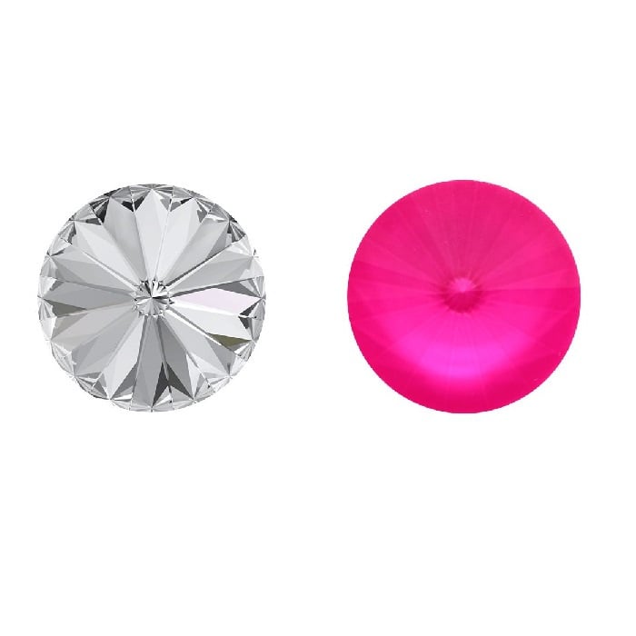 Aurora Crystals Aurora Rivoli A1122 Crystal Electric Pink 12mm