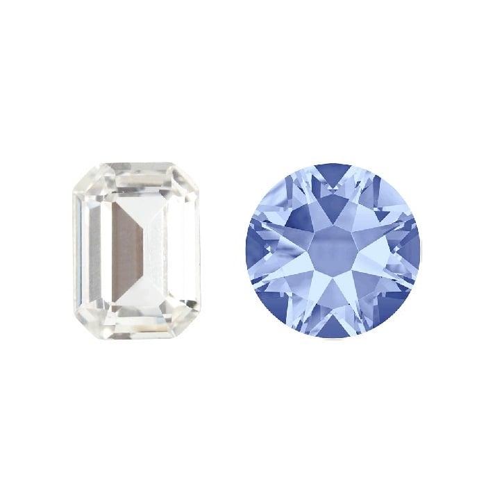 Aurora Kristals Aurora Step Cut Octagon A4610 Light Sapphire 6x4mm