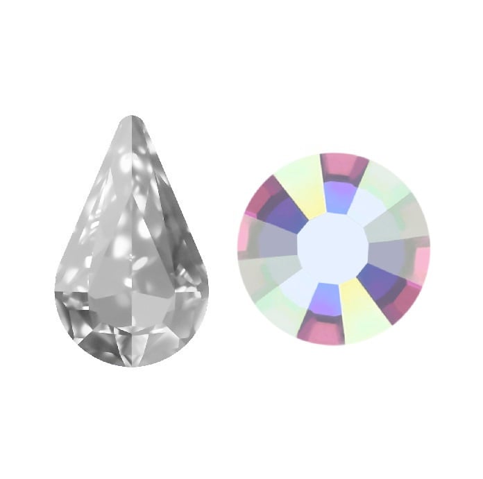 Aurora Crystals Aurora Pearshape A4300 Crystal AB 6x3.6mm