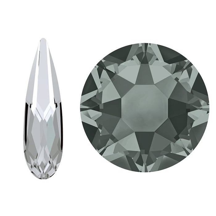 Aurora Kristals Aurora Raindrop A4331 Black Diamond 10x3mm