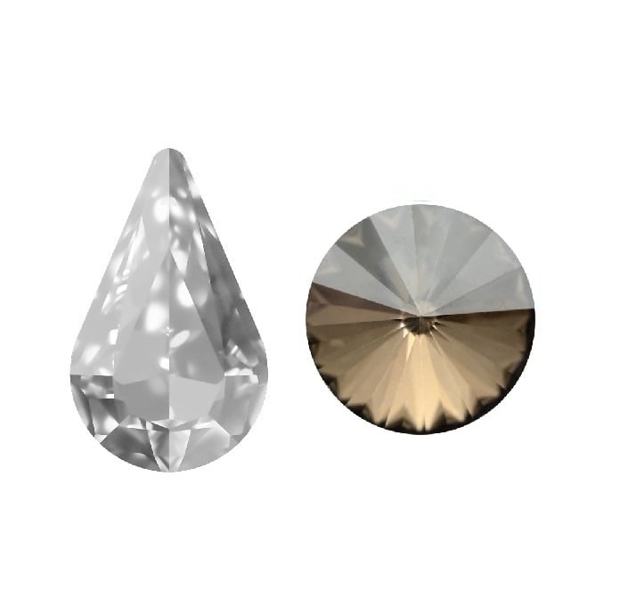 Aurora Kristals Aurora Pearshape A4300 Crystal Satin 6x3.6mm