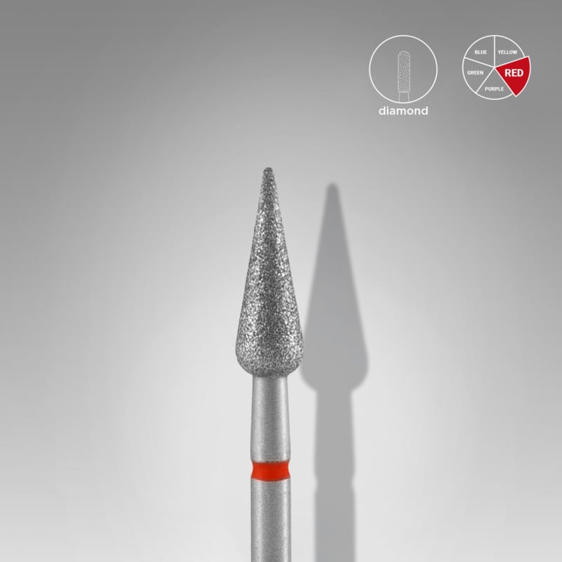 PNS Staleks Diamond Nail Bit "Pointed Pear" FA100R040/12
