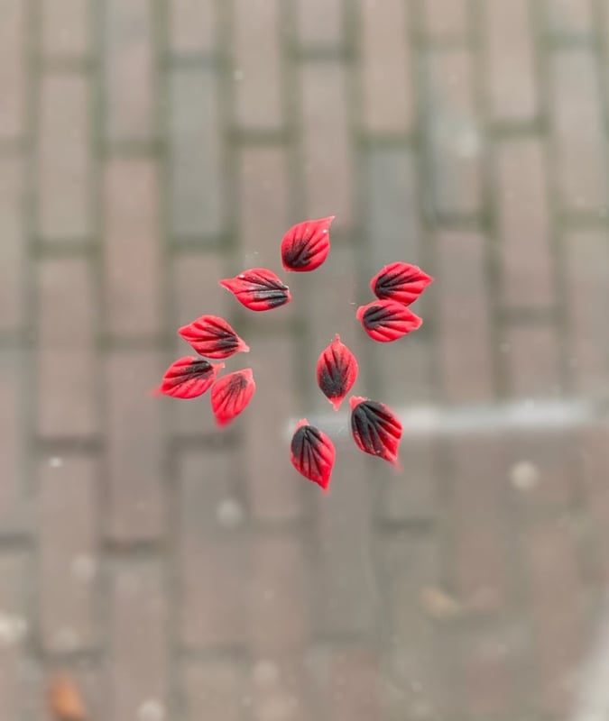 PNS Handgemaakte Acryl 3D Bloemen leaves 004