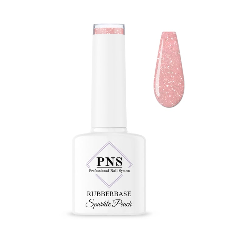 PNS RubberBase Sparkle Peach 7ml