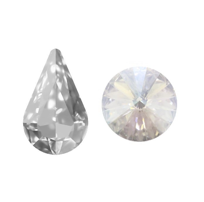 Aurora Kristals Aurora Pearshape A4300 Crystal Moonlight 8x5mm