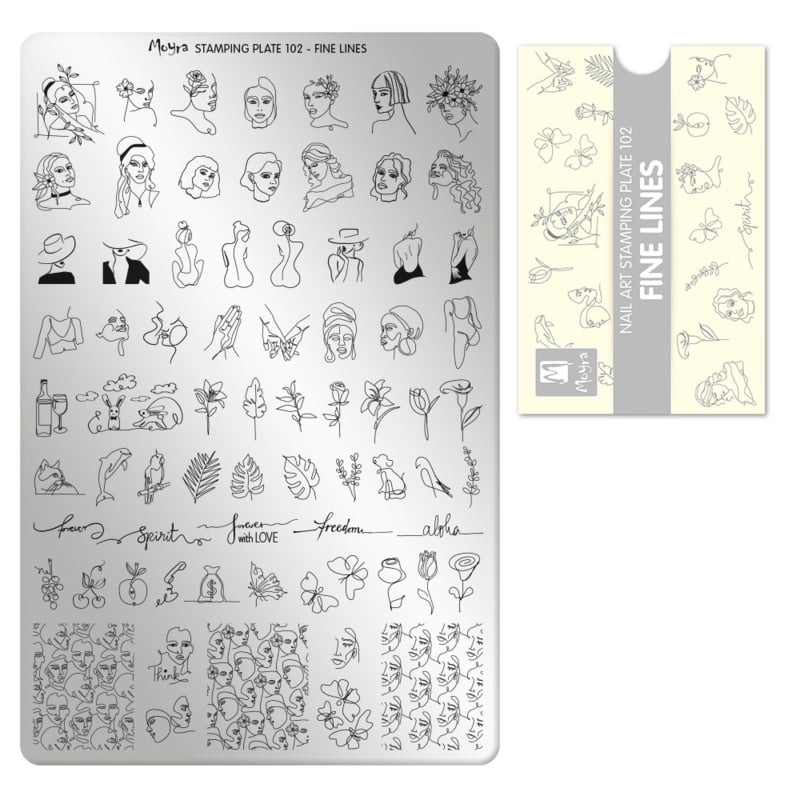 Moyra Stamping Plate 102 Fine Lines
