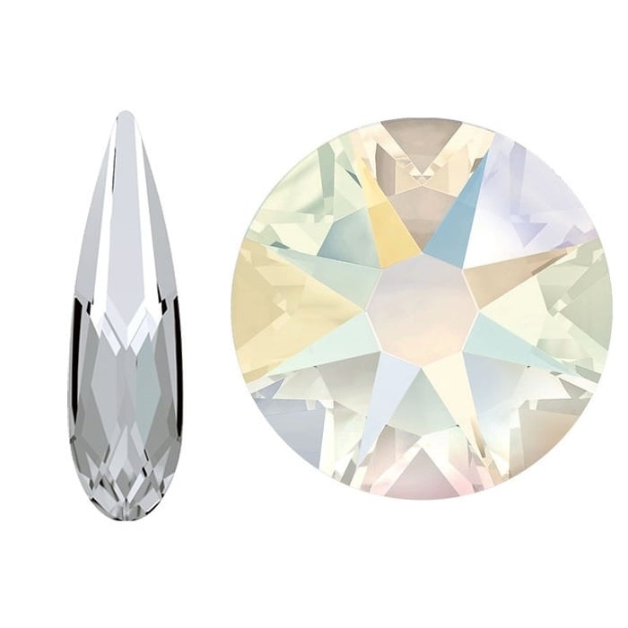 Aurora Kristals Aurora Raindrop A4331 Crystal Shimmer Unfoiled 10x3mm