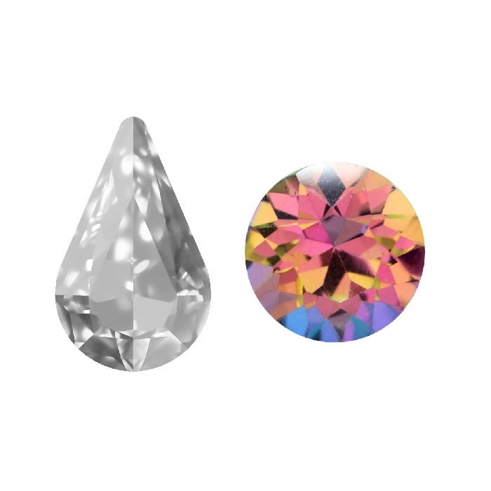 Aurora Kristals Aurora Pearshape A4300 Crystal Heliotrope 8x5mm