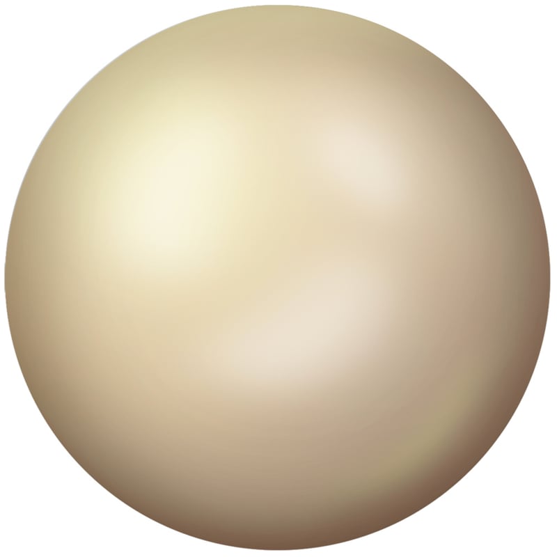 Aurora Kristals Aurora Ceramic Cabochon 0602MLG Metallic Lt. Gold ss16