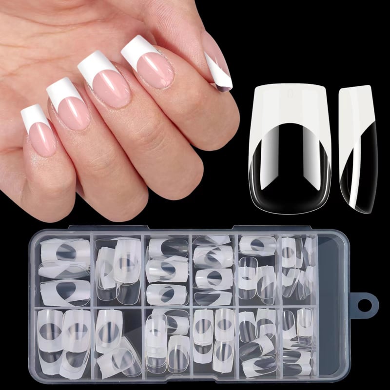 PNS Press On Nail Glue Gel 01 t/m 10 + naar keuze french tips (1doos)
