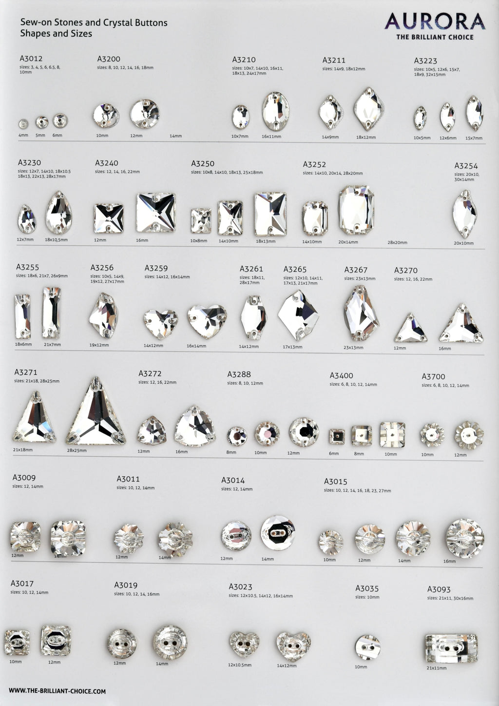 Aurora Kristals Aurora Rhinestone Fancy Map
