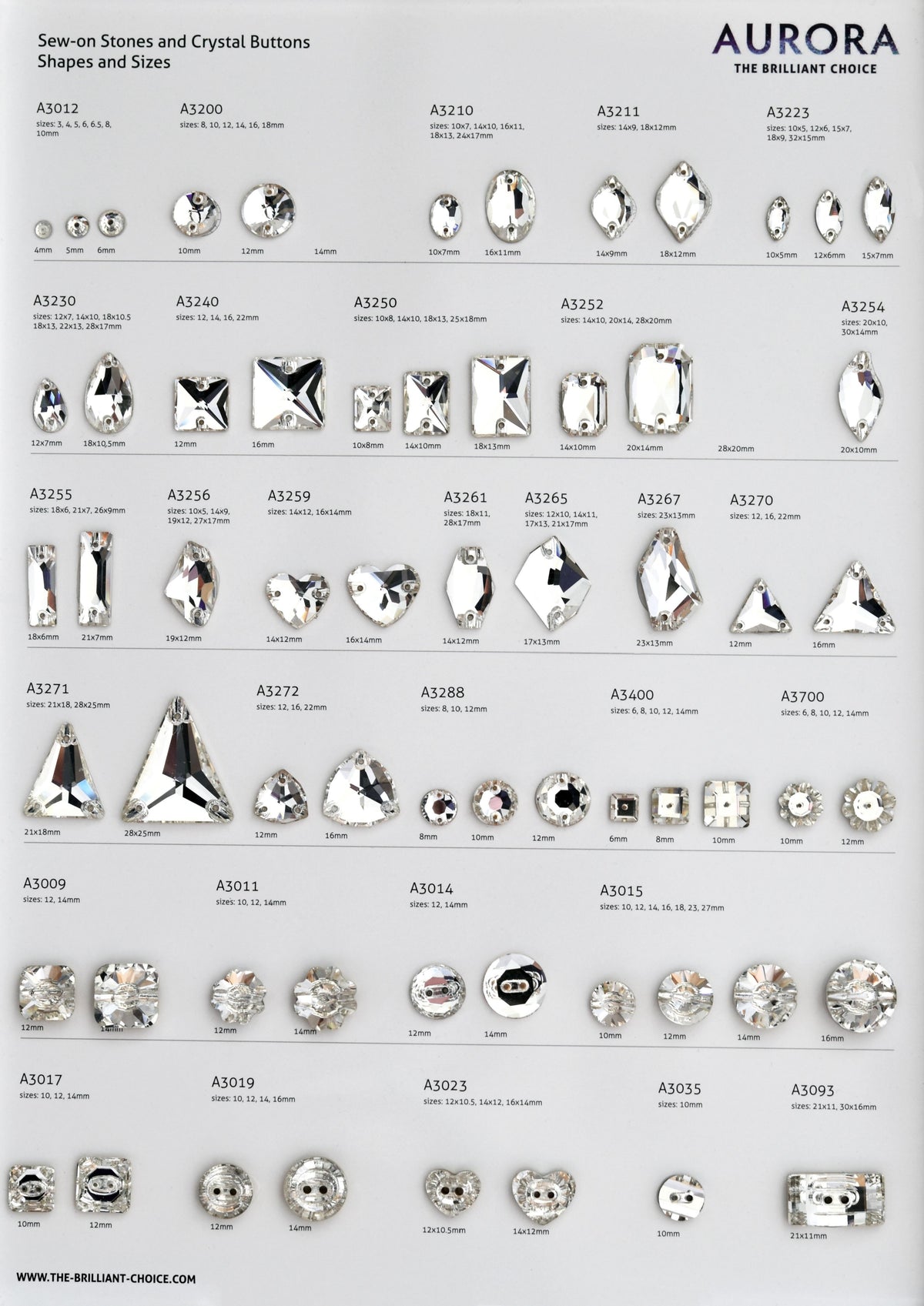 Aurora Kristals Aurora Rhinestone Fancy Map