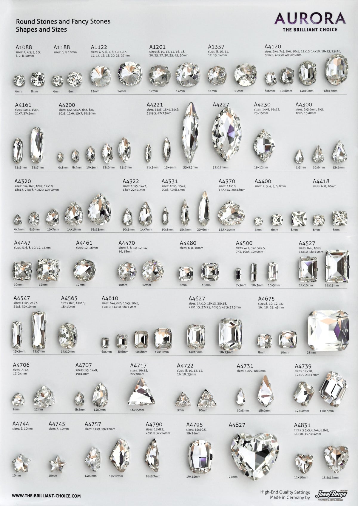 Aurora Kristals Aurora Rhinestone Fancy Map