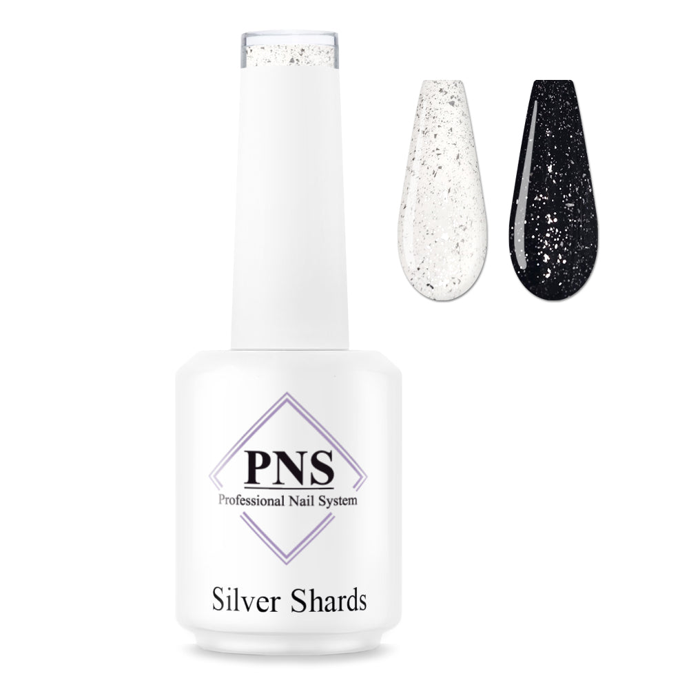PNS No Wipe Topcoat: Silver Shards 15ml